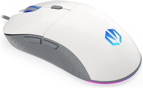 Endorfy GEM Onyx - Mus - optisk - 6 knapper - kablet - USB-A - hvit - løsvekt