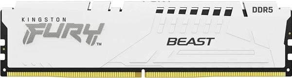 Kingston FURY Beast - DDR5 - sett - 64 GB: 2 x 32 GB - DIMM 288-pin - 5200 MT/s / PC5-41600 - CL40 - 1.25 V - ikke-bufret - on-die ECC - hvit