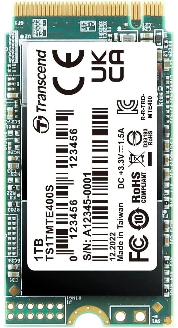Transcend PCIe SSD 400S, 1000 GB, M.2