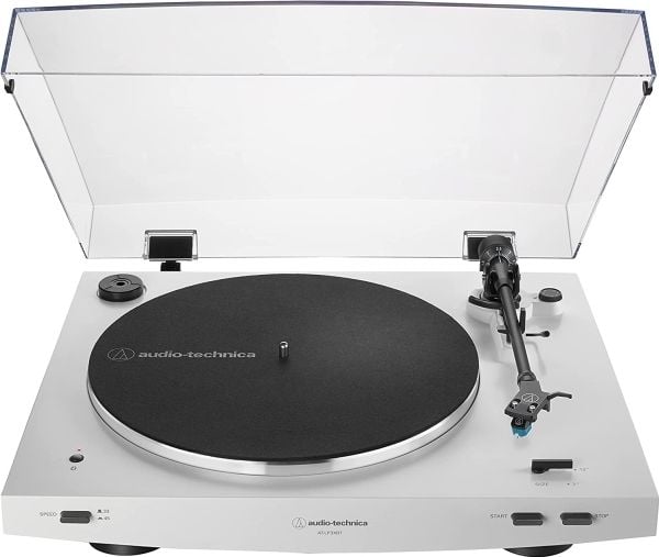Audio-Technica AT-LP3XBTWH, Hihnakäyttöinen levysoitin, Täysin automaattinen, Valkoinen, Alumiini, 33 1/3,45 RPM, DC-moottori