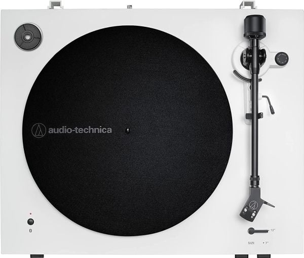 Audio-Technica AT-LP3XBTWH, Hihnakäyttöinen levysoitin, Täysin automaattinen, Valkoinen, Alumiini, 33 1/3,45 RPM, DC-moottori