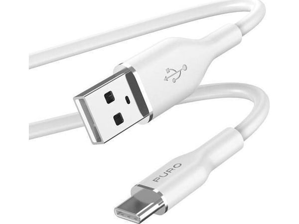 Puro USB Cable PURO ICON Soft Cable USB-C/USB-A 1.5m (White)