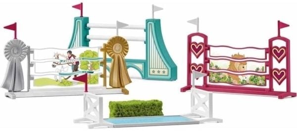 Schleich hästhinderbana tillbehör