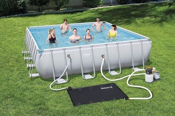 Bestway 58423, Solvärmematta för pool, Svart, Polyvinylklorid (PVC), 1,46 m², 3 - 5 ° C, 1100 mm