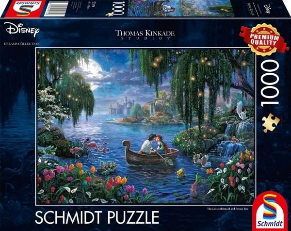 Schmidt Spiele Thomas Kinkade Studios: Disney Dreams Collections - The Little Mermaid and Prince Eric, 1000 kpl, Sarjakuvat, 12 vuosi/vuosia