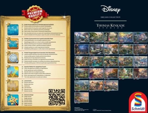 Schmidt Spiele Thomas Kinkade Studios: Disney Dreams Collections - The Little Mermaid and Prince Eric, 1000 kpl, Sarjakuvat, 12 vuosi/vuosia