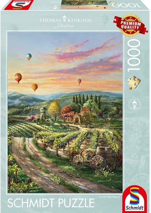 Schmidt Spiele Thomas Kinkade Studios: Peaceful Valley Vineyard, 1000 kpl, Maisema, 12 vuosi/vuosia