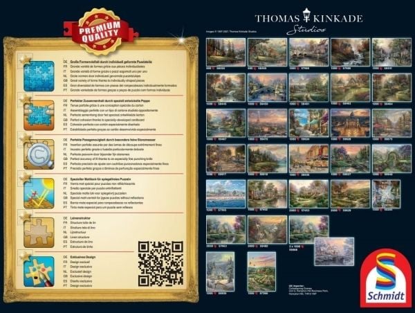 Schmidt Spiele Thomas Kinkade Studios: Peaceful Valley Vineyard, 1000 kpl, Maisema, 12 vuosi/vuosia