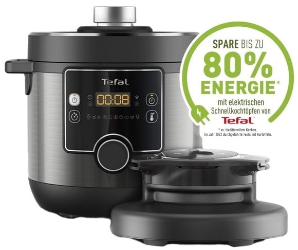 Tefal Turbo Cuisine & Fry CY7788, 7,6 l, 7,6 l, Svart, Digitalt, 1200 W, 345 mm