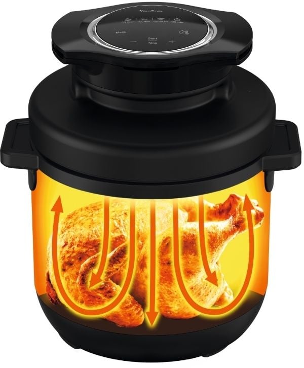 Tefal Turbo Cuisine & Fry CY7788, 7,6 l, 7,6 l, Svart, Digitalt, 1200 W, 345 mm