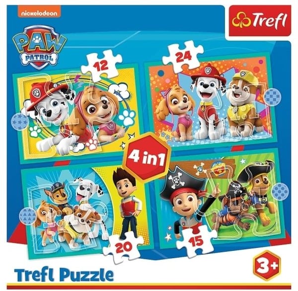 Trefl Paw Patrol, 24 stykker, Tegneserier, 3 år