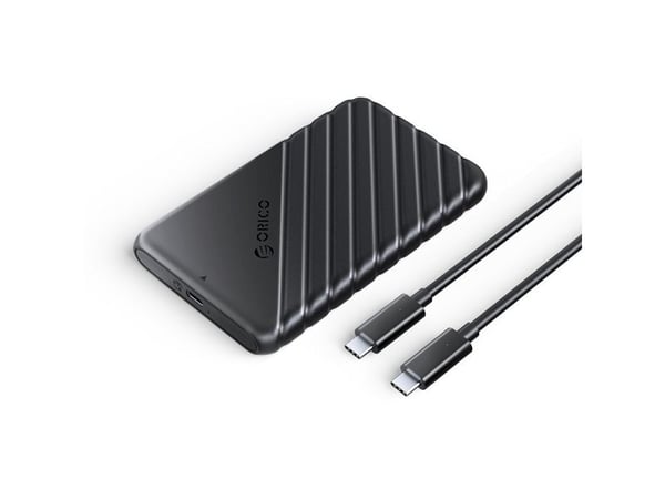 Orico-kabinett for 2,5" USB-C 3.1 6Gbps-stasjon, svart (25PW1C-C3-BK-EP)