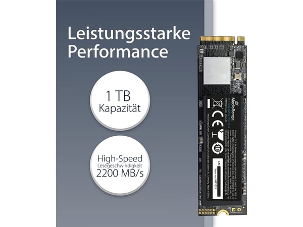 MediaRange MR1033, 1000 GB, M.2, 2200 MB/s, 20 Gbps