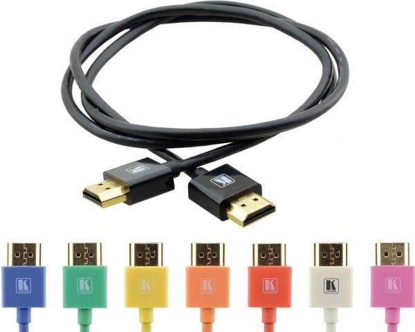 Kramer C-HM/HM/PICO Series C-HM/HM/PICO/BL-6 - HDMI-kabel med Ethernet - HDMI hann til HDMI hann - 1.8 m - blå - 4K-støtte