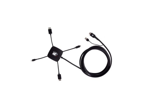 Kramer K-SPIDER - Videokort - HDMI, DisplayPort, Mini DisplayPort, USB-C hane till USB, HDMI hane - 3.05 m - stöd för 4K, aktiv
