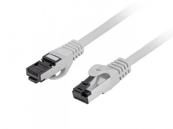Lanberg - Koppeledning - RJ-45 (hann) til RJ-45 (hann) - 50 cm - 6 mm - S/FTP - CAT 8.1 - halogenfri - grå