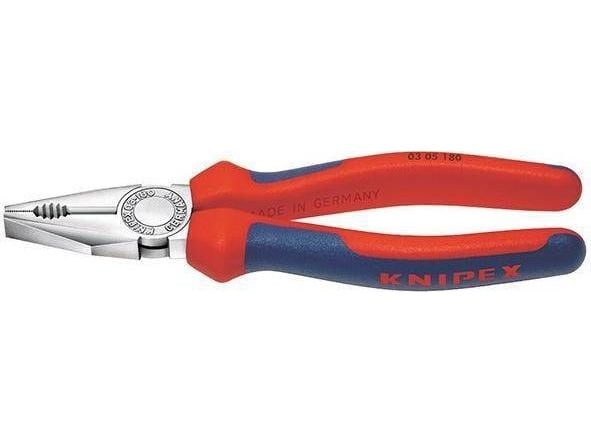 Knipex 03 05 160, Kombinasjonstang, Stål, Plast, Blå, Rød, 160 mm, 222 g