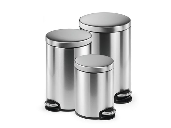 Durable 340323, 30 l, Rund, Rustfritt stål, Rustfritt stål, Pedal, Rustfritt stål