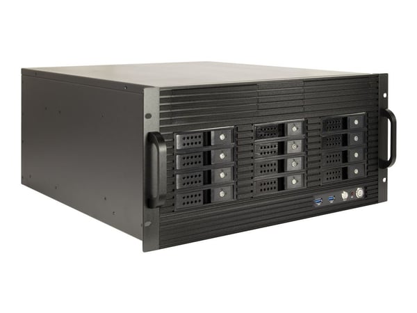 Inter-Tech IPC 5U-5512 - Rackmonterbar - forlenget ATX / SSI EEB - SATA/SAS - ingen strømforsyning (ATX / PS/2) - USB