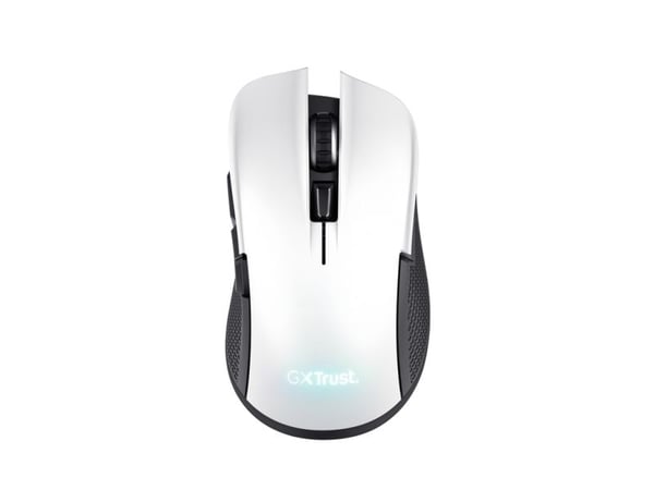 Trust GXT 923W Ybar - Mus - gaming - høyrehendt - 6 knapper - trådløs - 2.4 GHz - USB trådløs mottaker - hvit