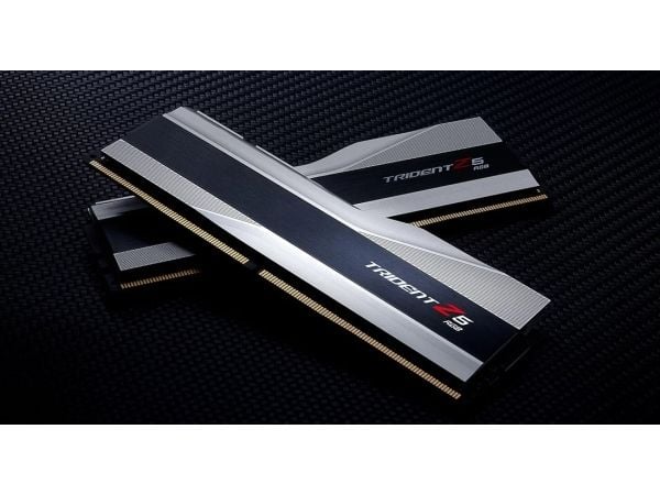G.Skill Trident Z5 RGB - DDR5 - sett - 48 GB: 2 x 24 GB - DIMM 288-pin - 8000 MHz / PC5-64000 - CL40 - ikke-bufret - on-die ECC - metallic sølv