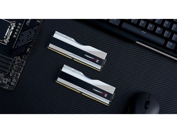 G.Skill Trident Z5 RGB - DDR5 - sett - 48 GB: 2 x 24 GB - DIMM 288-pin - 8000 MHz / PC5-64000 - CL40 - ikke-bufret - on-die ECC - metallic sølv