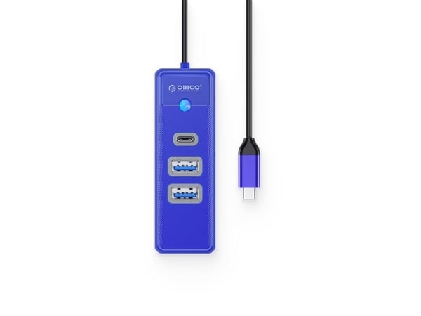 USB-hub Orico ORICO HUB USB-C 2x USB-A 3.1 + USB-C, blå