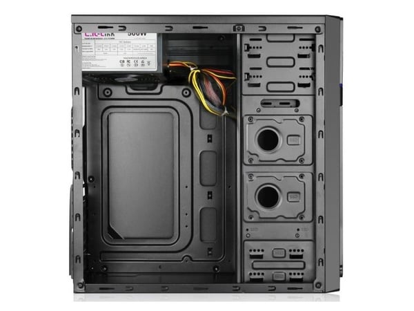 L-Link CYGNUS, Tower, PC, Svart, ATX, micro ATX, Plast, Stål, Blå