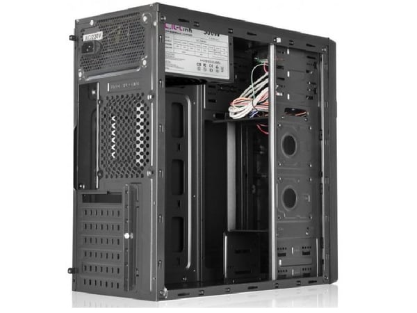 L-Link CYGNUS, Tower, PC, Svart, ATX, micro ATX, Plast, Stål, Blå