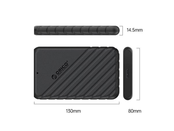 HDD / SSD-kabinett 2,5" Orico, 5 Gbps, USB 3.0 (svart)