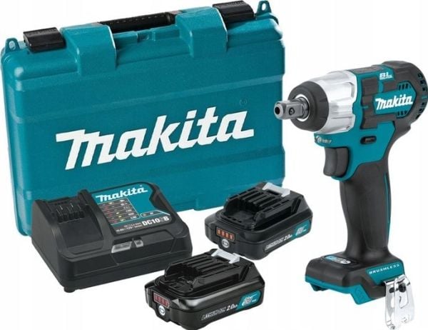 Makita slagtrekker 1/2" 12V TW161DSAE 165Nm 2x2,0Ah