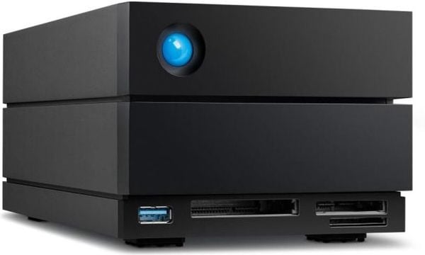 LaCie 2big Dock STLG16000400 - Harddiskarray - 16 TB - 2 brønner (SATA-600) - HDD 8 TB x 2 - Thunderbolt 4, USB 3.2 Gen 2 (ekstern) - med 5-års Res...