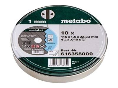 Metabo SP - Skjæreplate - for rustfritt stål, stål - 10 deler - 115 mm - grovkorn: A60