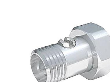 Rörkoppling 1/2 x 3/4'' med inbyggd Ballofix-avstängning, förkromad