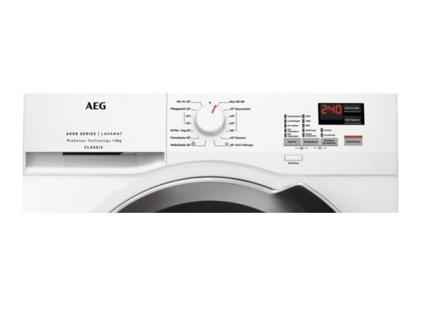 AEG L6FBC41480, Frontlast, 8 kg, B, 74 dB, 1400 rpm, A