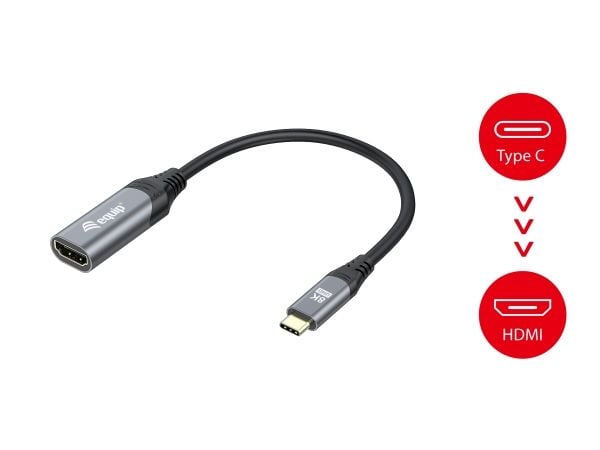 Varustussovitin USB-C -> HDMI 2.1 8K60Hz 0.15m gr