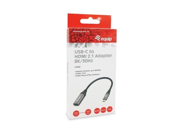 Varustussovitin USB-C -> HDMI 2.1 8K60Hz 0.15m gr