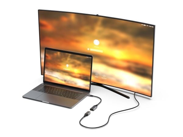 Equip 133493, 0,15 m, USB Type-C, DisplayPort, Urosliitin, Naarasliitin, Suora, Suora
