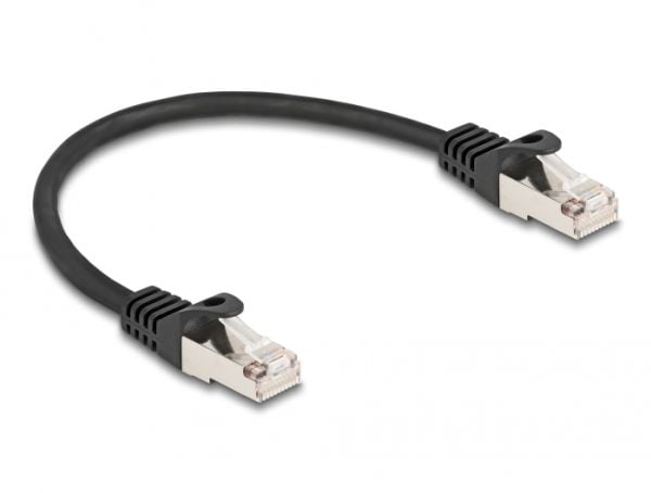 Delock - Nettverkskabel - RJ-50 (hann) til RJ-50 (hann) - 25 cm - S/FTP - uten hindringer - svart