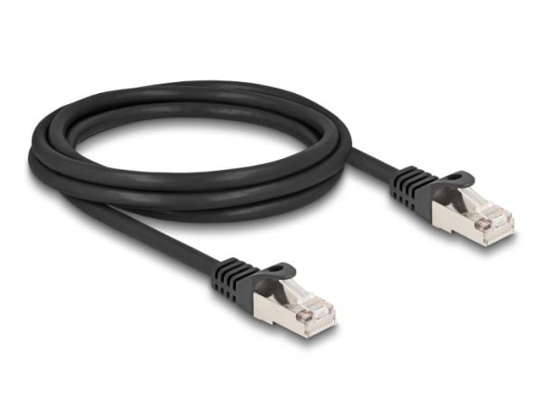 Delock - Nettverkskabel - RJ-50 (hann) til RJ-50 (hann) - 2 m - S/FTP - uten hindringer - svart