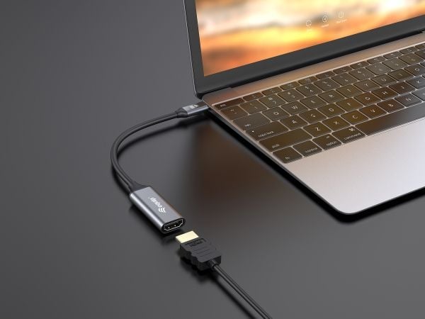 Equip 133491, 0,15 m, USB Type-C, HDMI, Hankjønn, Hunkjønn, Rett