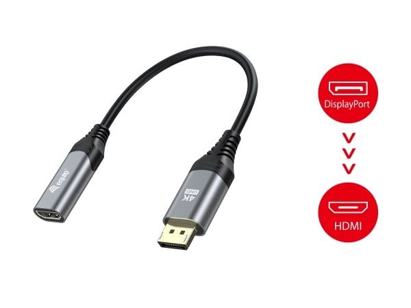 Equip 133445, 0,15 m, DisplayPort, HDMI, Hankjønn, Hunkjønn, Rett