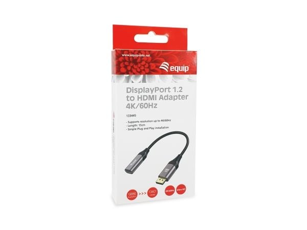 Equip 133445, 0,15 m, DisplayPort, HDMI, Hankjønn, Hunkjønn, Rett