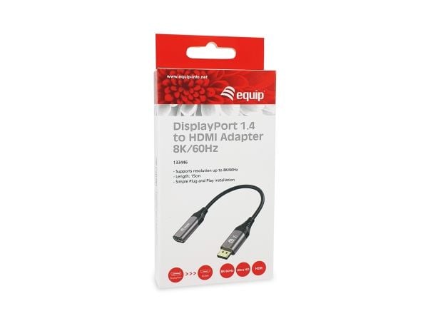 Equip 133446, 0,15 m, DisplayPort, HDMI, Hankjønn, Hunkjønn, Rett