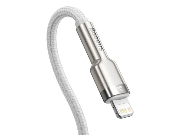 Baseus Cafule Series metal data USB-C til Lightning-kabel 20W PD 1 m - hvit