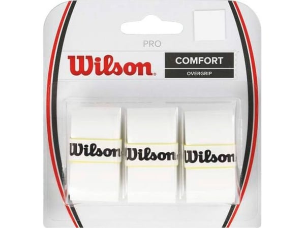 Wilson Pro Overgrip, Overgrep, Tennis, Hvit, Monokromatisk, 3 stykker