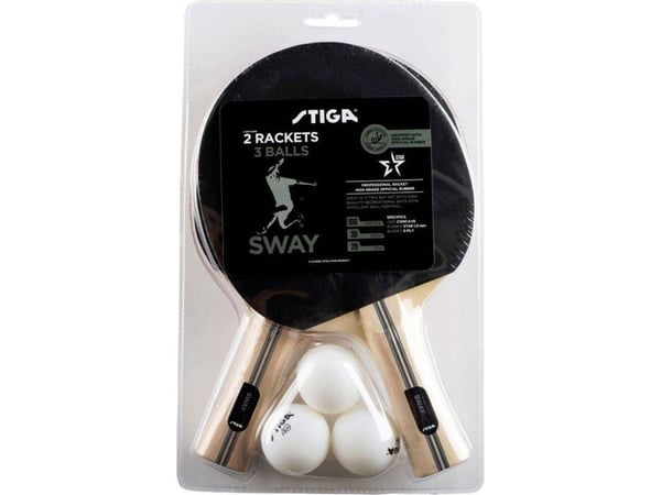 Stiga Sway bordtennisracket-set (2 racketar, 3 bollar)