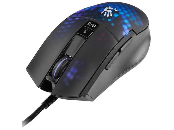 Bloody L65 MAX - Mus - lettvekts - 7 knapper - kablet - USB - honeycomb - hengeboks