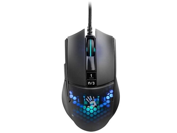 Bloody L65 MAX - Mus - lettvekts - 7 knapper - kablet - USB - honeycomb - hengeboks