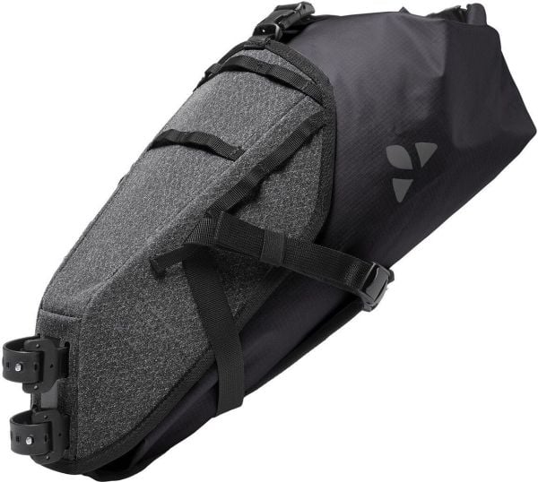 VAUDE Trailsaddle II, Sykkelsete, Sykkelveske, Nylon, Polyamid, Polyester, Polyethylen, Sort, Grå, 10 l, 450 mm